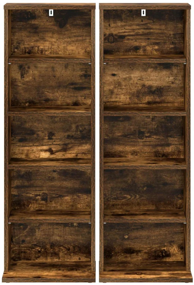 CD spinta 2 vnt. Dūminio ąžuolo 33 x 23,5 x 97,5 cm