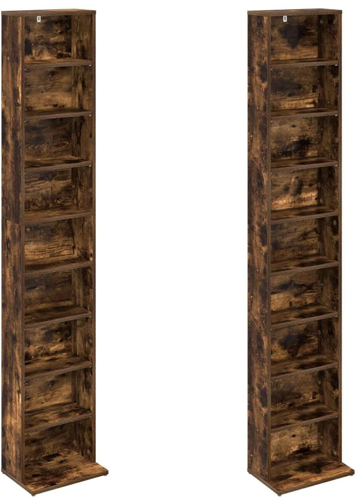 CD spinta 2 vnt. Dūminio ąžuolo 33 x 23,5 x 175 cm
