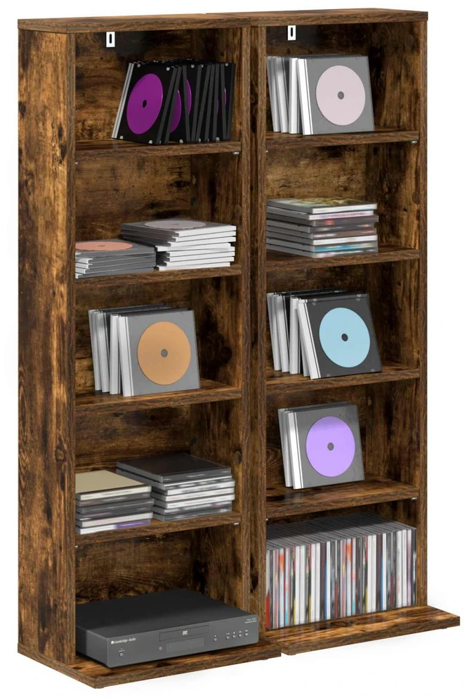 CD spinta 2 vnt. Dūminio ąžuolo 33 x 23,5 x 97,5 cm
