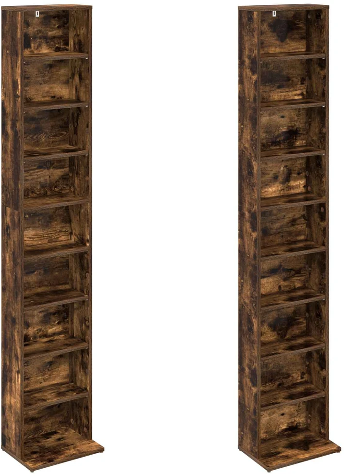 CD spinta 2 vnt. Dūminio ąžuolo 33 x 23,5 x 175 cm