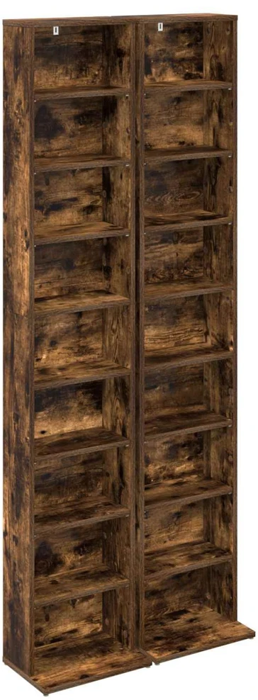 CD spinta 2 vnt. Dūminio ąžuolo 33 x 23,5 x 175 cm