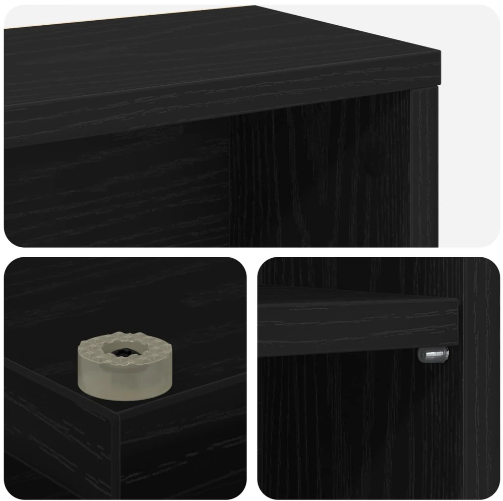 CD spinta 2 vnt. Juodojo ąžuolo 33 x 23,5 x 97,5 cm