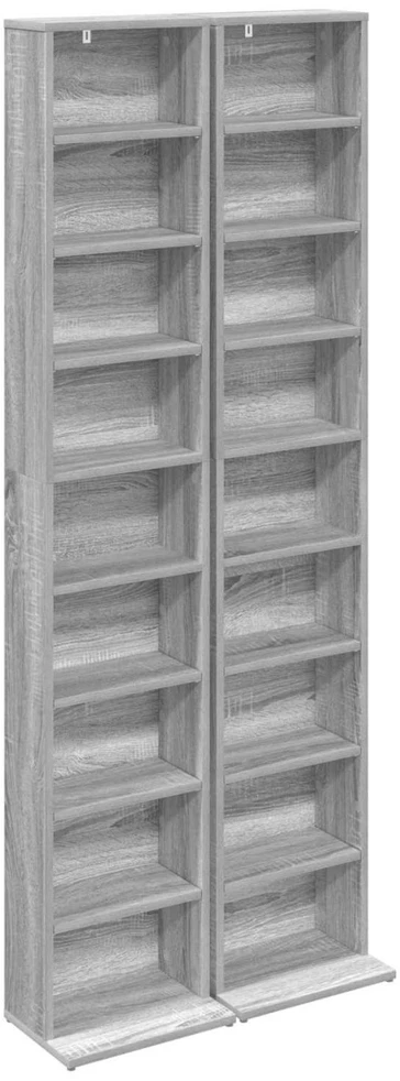 CD spinta 2 vnt. Pilka Sonoma 33 x 23,5 x 175 cm