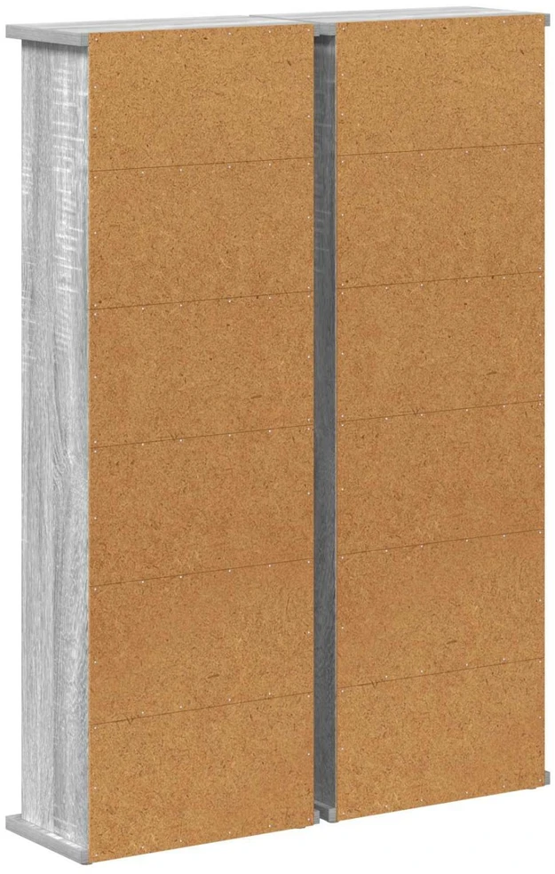 CD spinta 2 vnt. Pilka Sonoma 60 x 17 x 92 cm Apdirbta mediena