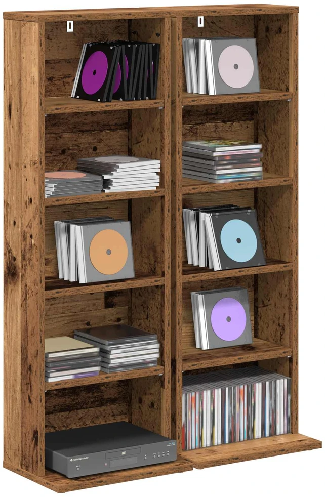 CD spinta 2 vnt. Ąžuolo mediena 33 x 23,5 x 97,5 cm