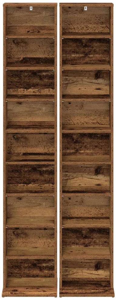 CD spinta 2 vnt. Ąžuolo mediena 33 x 23,5 x 175 cm