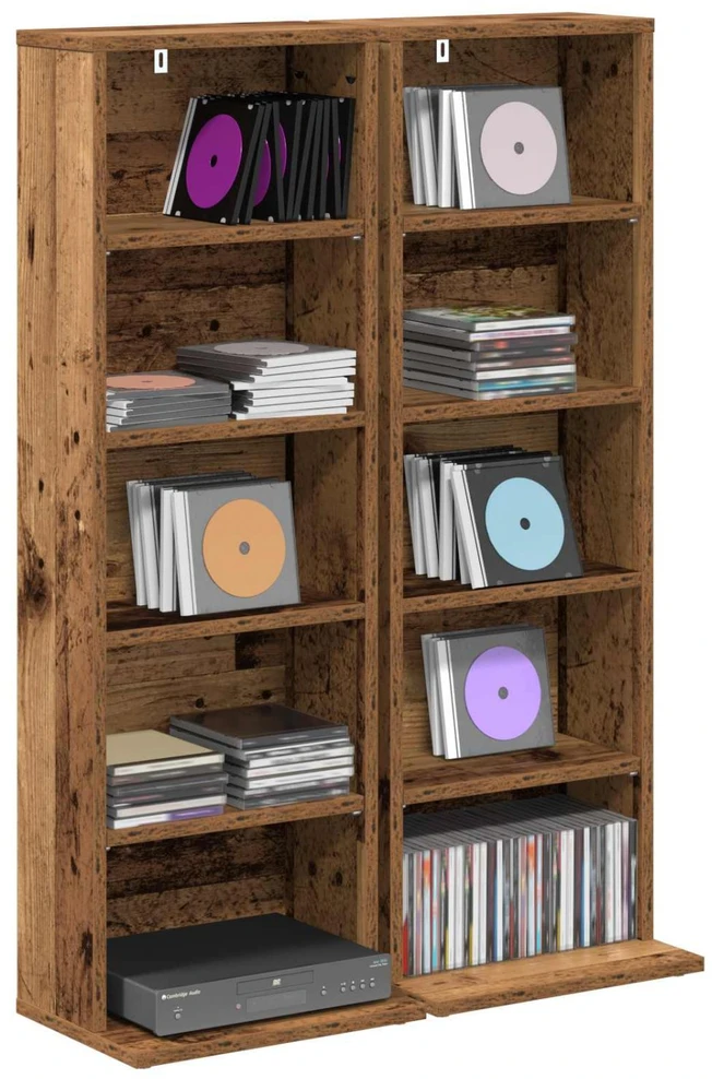 CD spinta 2 vnt. Sendintos medienos 33 x 23,5 x 97,5 cm