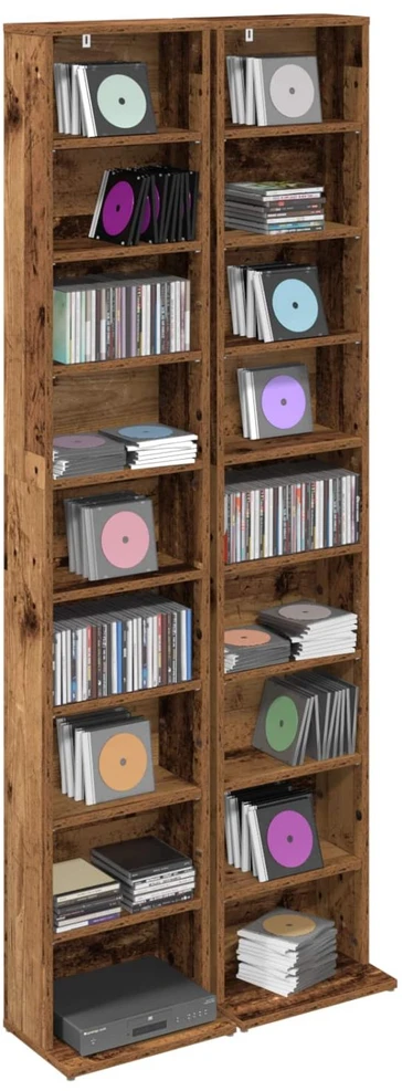 CD spinta 2 vnt. Sendintos medienos 33 x 23,5 x 175 cm