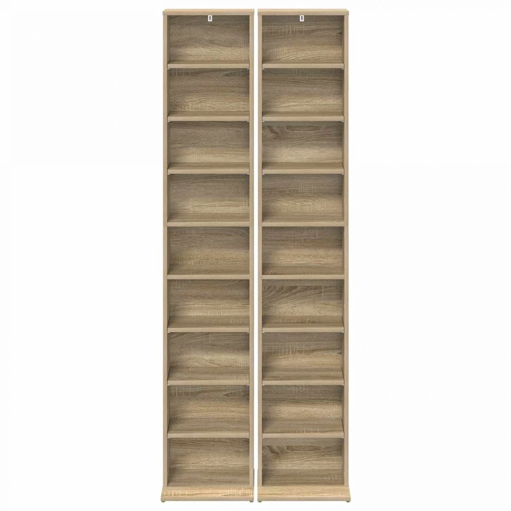 CD spinta 2 vnt. Sonoma ąžuolas 33 x 23,5 x 175 cm