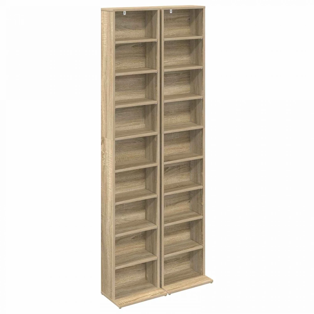CD spinta 2 vnt. Sonoma ąžuolas 33 x 23,5 x 175 cm