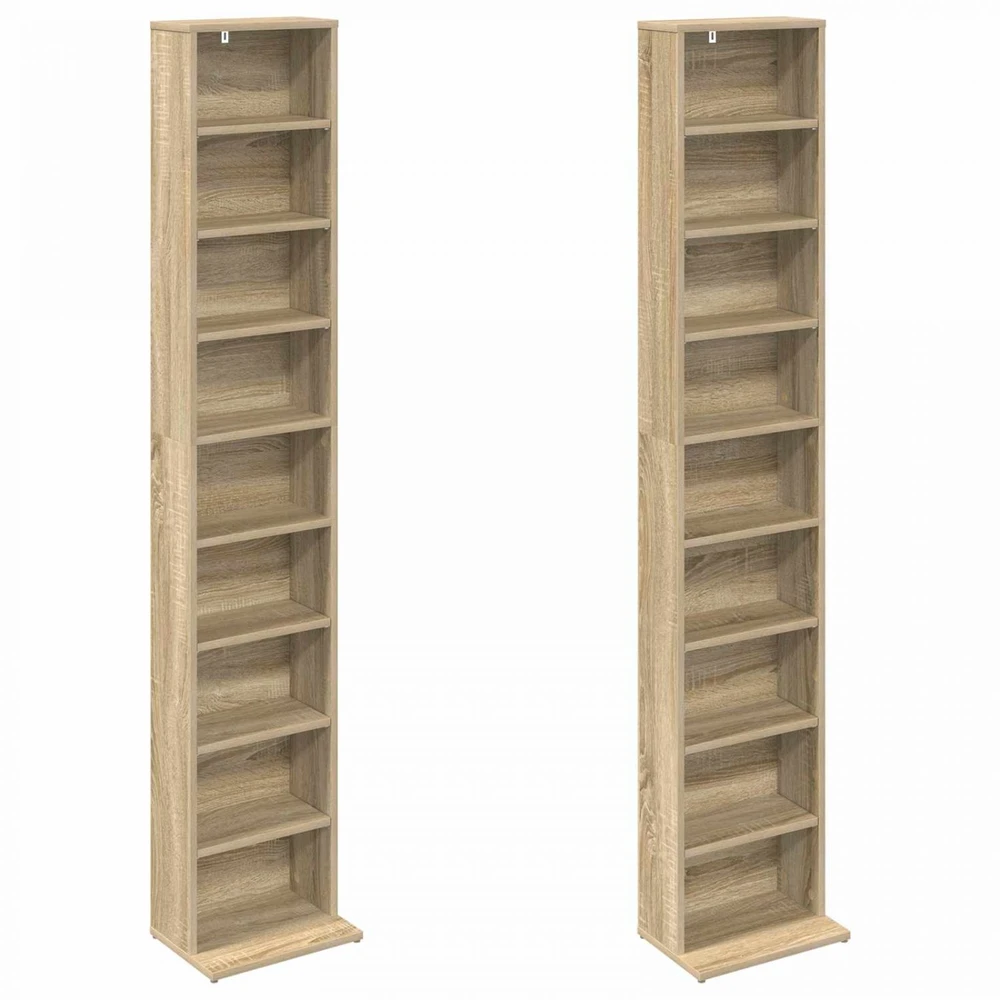 CD spinta 2 vnt. Sonoma ąžuolas 33 x 23,5 x 175 cm