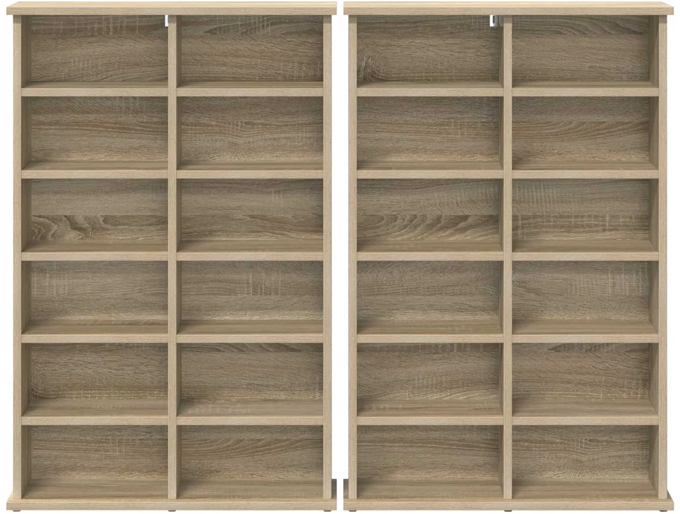 CD spinta 2 vnt. Sonoma ąžuolas 60 x 17 x 92 cm