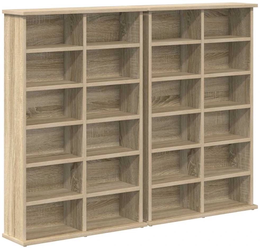 CD spinta 2 vnt. Sonoma ąžuolas 60 x 17 x 92 cm