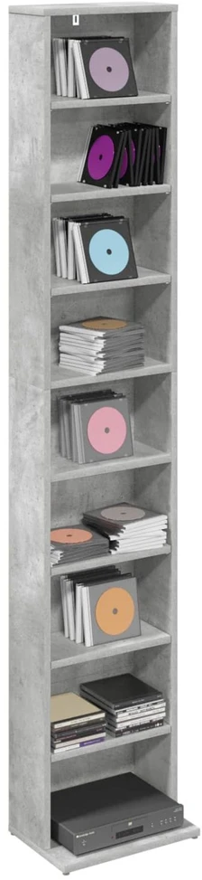 CD spinta Betono pilka 33 x 23,5 x 175 cm Apdirbta mediena