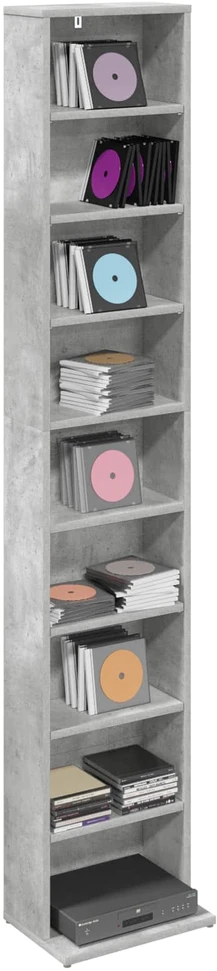 CD spinta Betono pilka 33 x 23,5 x 175 cm Apdirbta mediena