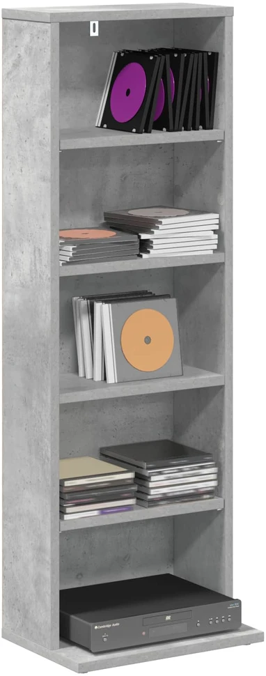 CD spinta Betono pilka 33 x 23,5 x 97,5 cm Apdirbta mediena