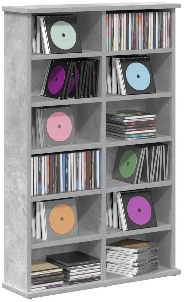 CD spinta Betono pilka 60 x 17 x 92 cm Apdirbta mediena