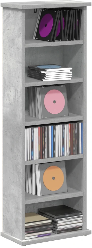 CD spinta Betono pilka 60 x 17 x 92 cm Apdirbta mediena
