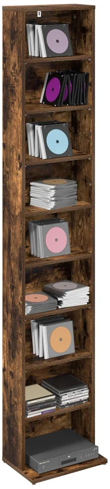 CD spinta Dūminio ąžuolo 33 x 23,5 x 175 cm Apdirbta mediena