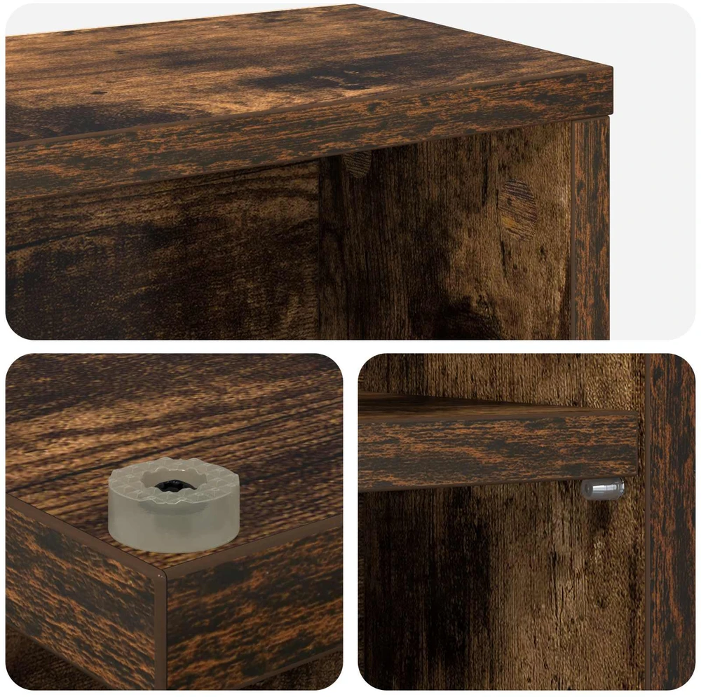 CD spinta Dūminio ąžuolo 33 x 23,5 x 97,5 cm Apdirbta mediena