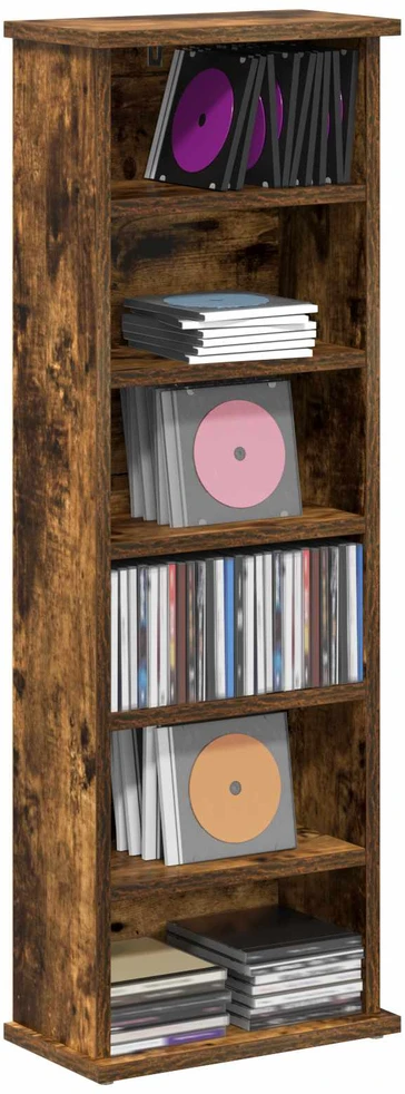 CD spinta Dūminio ąžuolo 60 x 17 x 92 cm Apdirbta mediena