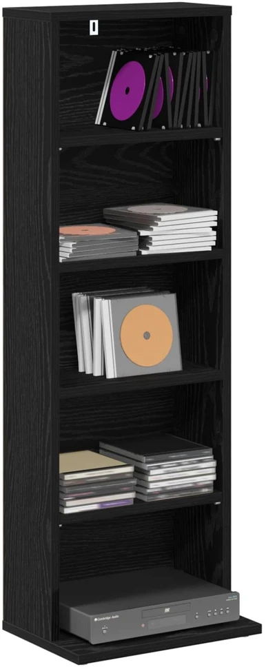 CD spinta Juodojo ąžuolo 33 x 23,5 x 97,5 cm Apdirbta mediena
