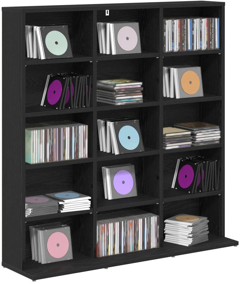 CD spinta Juodojo ąžuolo 96 x 23,5 x 97,5 cm Apdirbta mediena