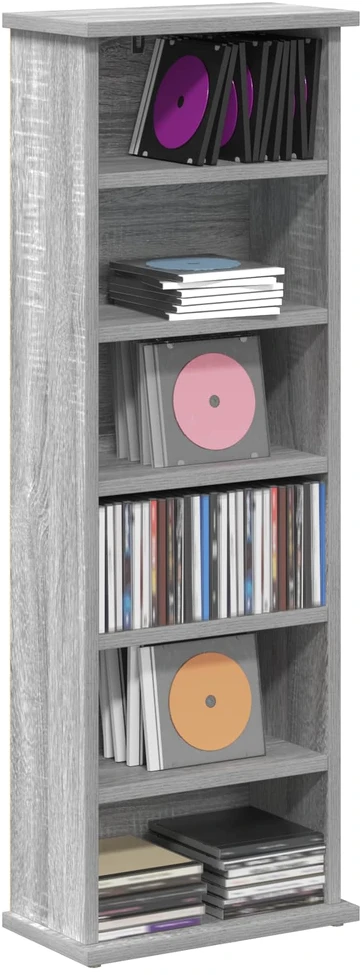 CD spinta Pilka Sonoma 60 x 17 x 92 cm Apdirbta mediena