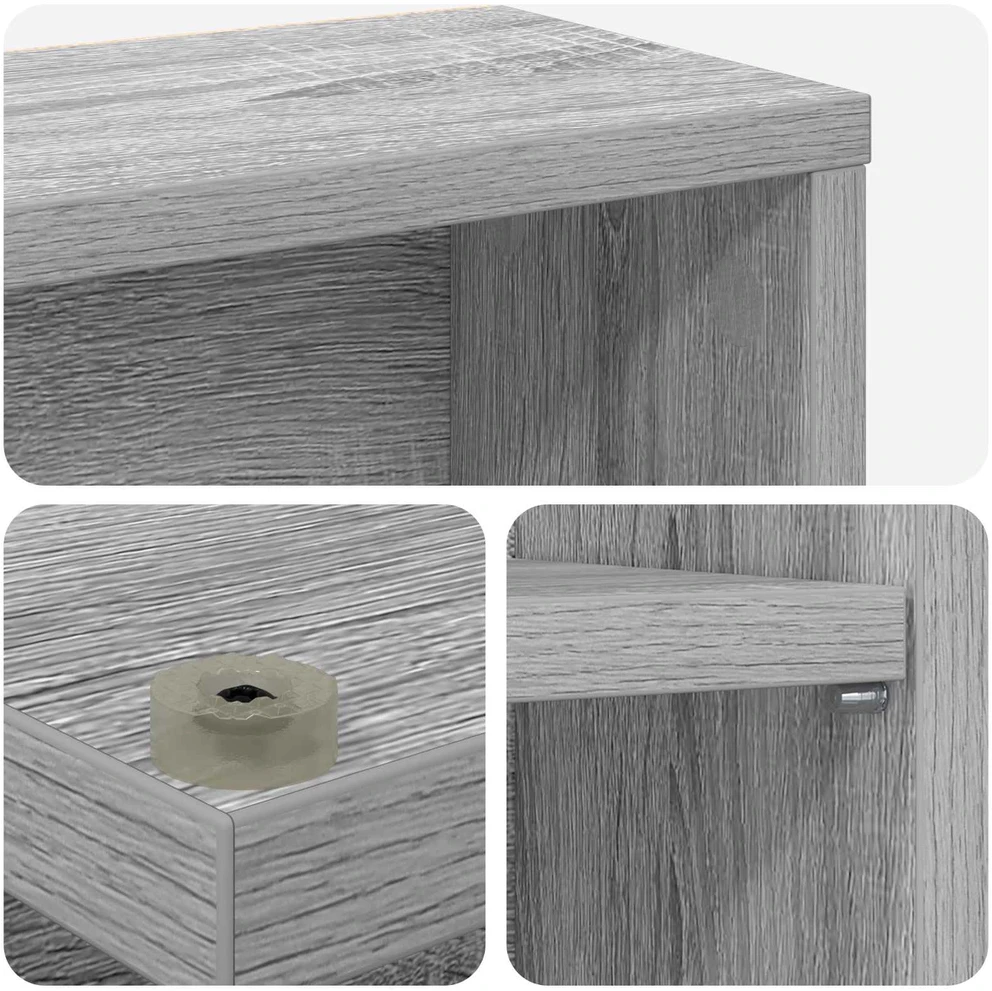 CD spinta Pilka Sonoma 60 x 17 x 92 cm Apdirbta mediena