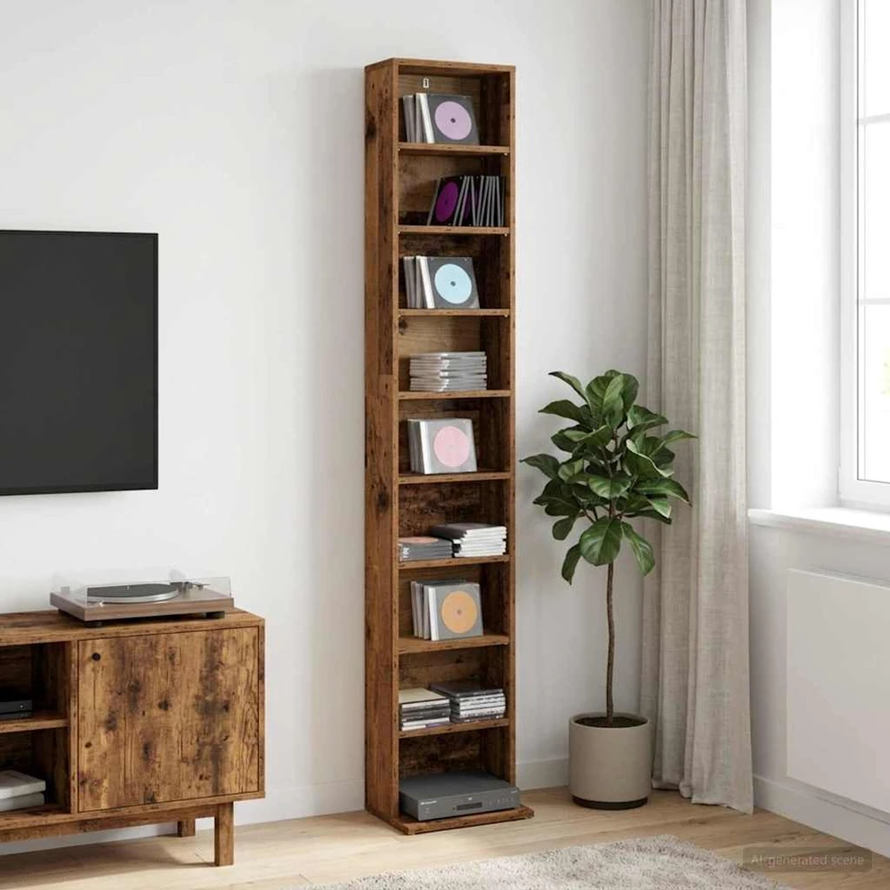 CD spinta Ąžuolo mediena 33 x 23,5 x 175 cm Apdirbta mediena