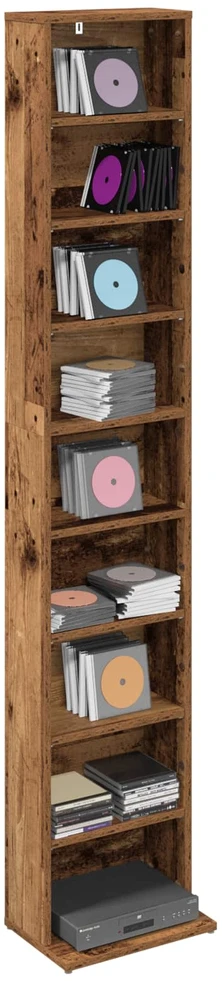 CD spinta Ąžuolo mediena 33 x 23,5 x 175 cm Apdirbta mediena