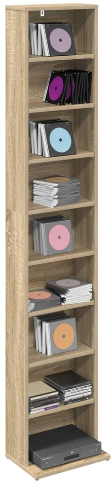 CD spinta Sonoma ąžuolas 33 x 23,5 x 175 cm Apdirbta mediena