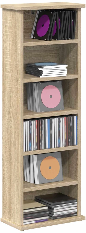CD spinta Sonoma ąžuolas 60 x 17 x 92 cm Apdirbta mediena