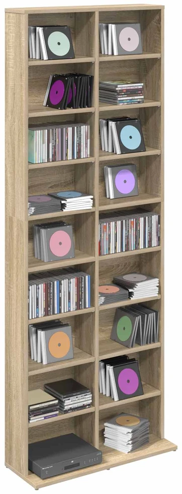CD spinta Sonoma ąžuolas 65 x 23,5 x 175 cm Apdirbta mediena