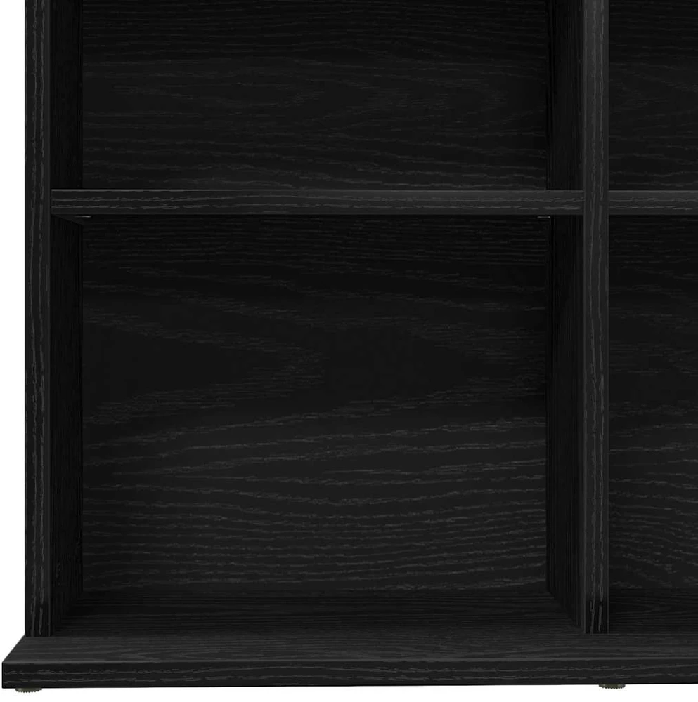 CD spintelė, juodo ąžuolo spalvos, 100x23x89,5 cm, inžinerinė mediena