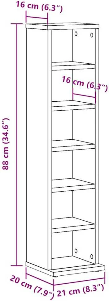 CD spintelė Old Wood 21x20x88 cm Engineered Wood