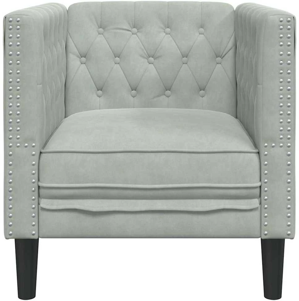 Sofa Šviesiai pilka 74,5 x 71 x 70,5 cm Aksomas