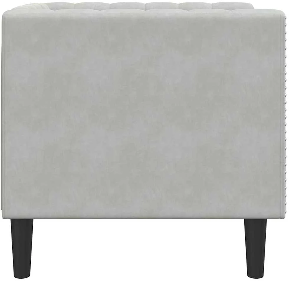 Sofa Šviesiai pilka 74,5 x 71 x 70,5 cm Aksomas