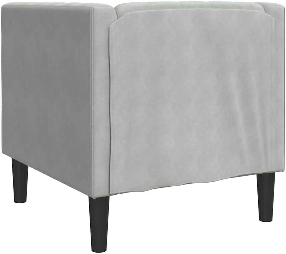 Sofa Šviesiai pilka 74,5 x 71 x 70,5 cm Aksomas