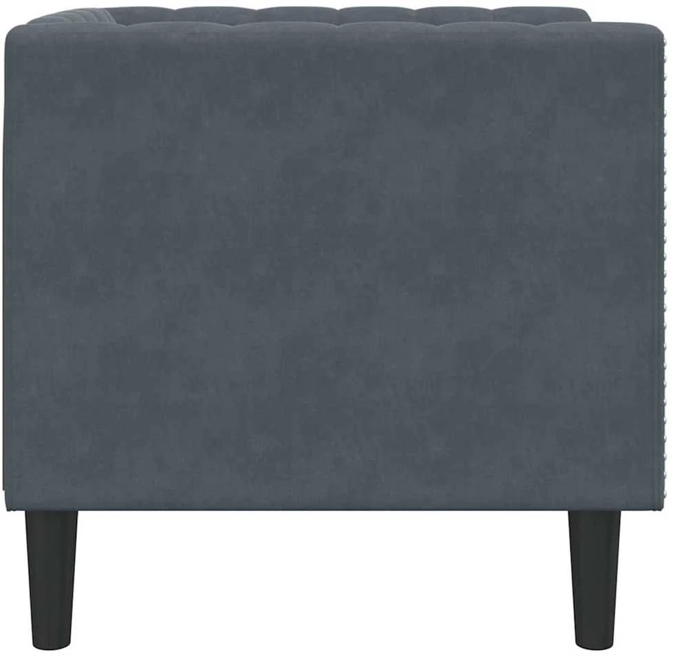 Sofa Tamsiai pilka 74,5 x 71 x 70,5 cm Aksomas