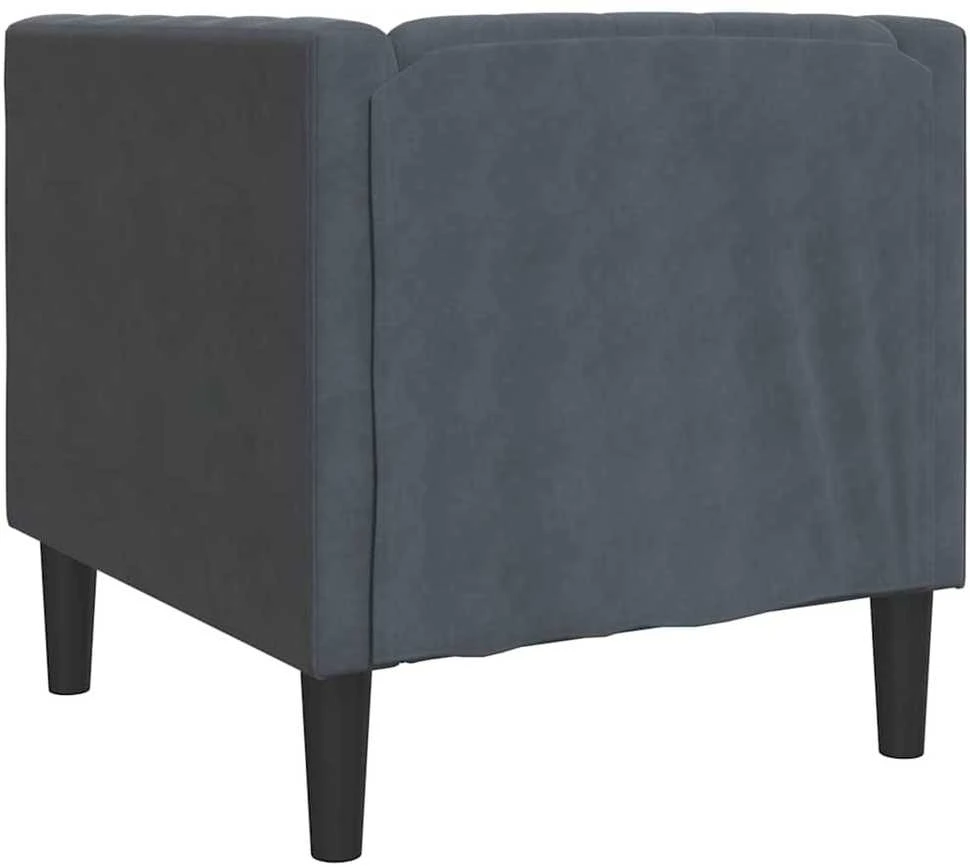 Sofa Tamsiai pilka 74,5 x 71 x 70,5 cm Aksomas