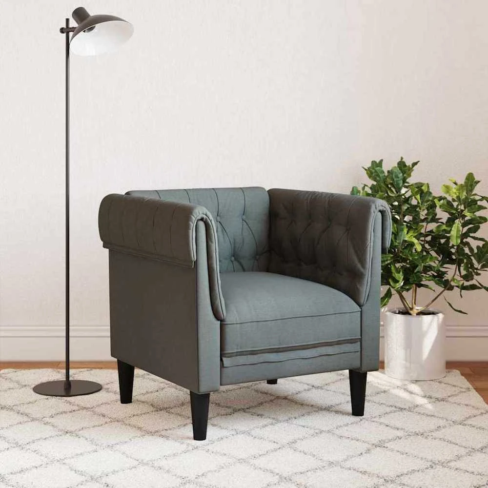 Sofa Tamsiai pilka 78,5 x 74,5 x 74,5 cm Poliesteris