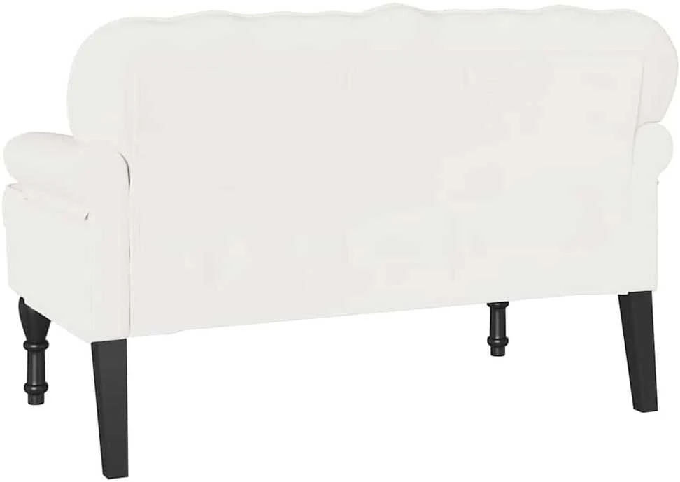 Česterfildo suolas Balta 119,5 x 64,5 x 75 cm Dirbtinė oda