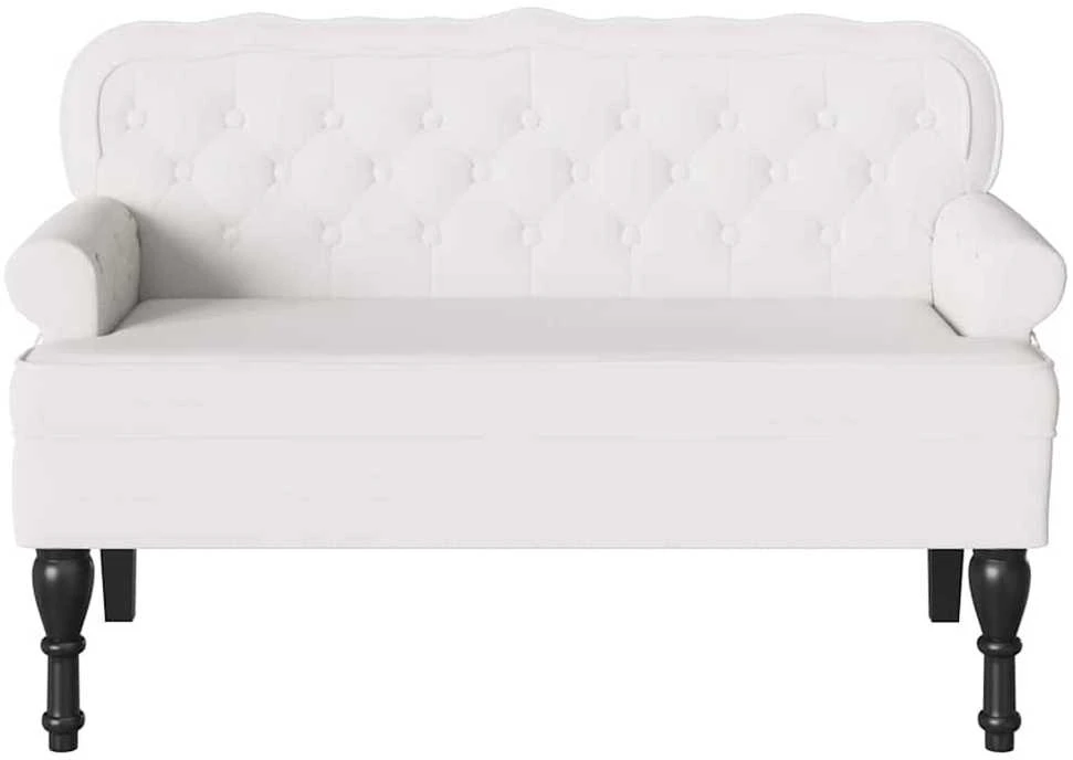 Česterfildo suolas Balta 119,5 x 64,5 x 75 cm Dirbtinė oda