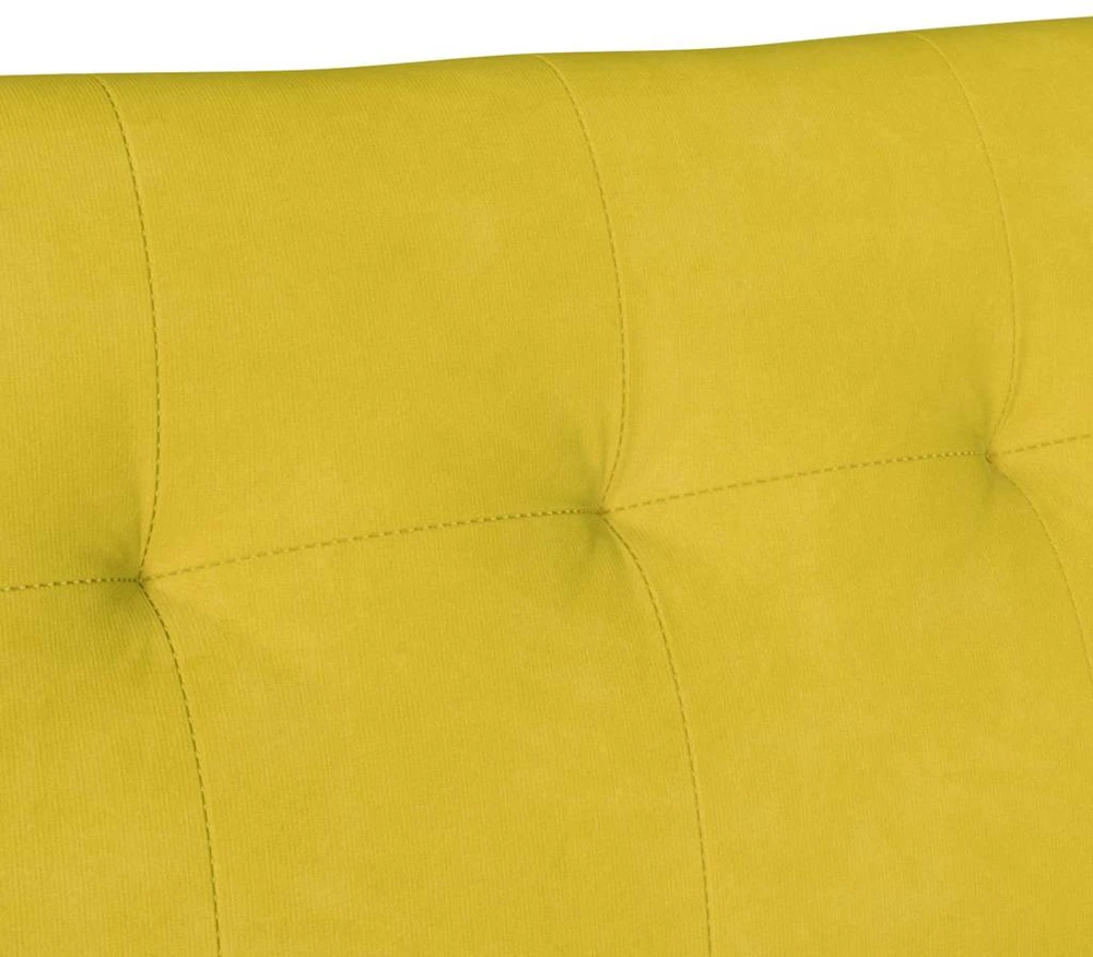 Česterfildo suolas Geltona 112 x 65,5 x 75 cm Aksomas