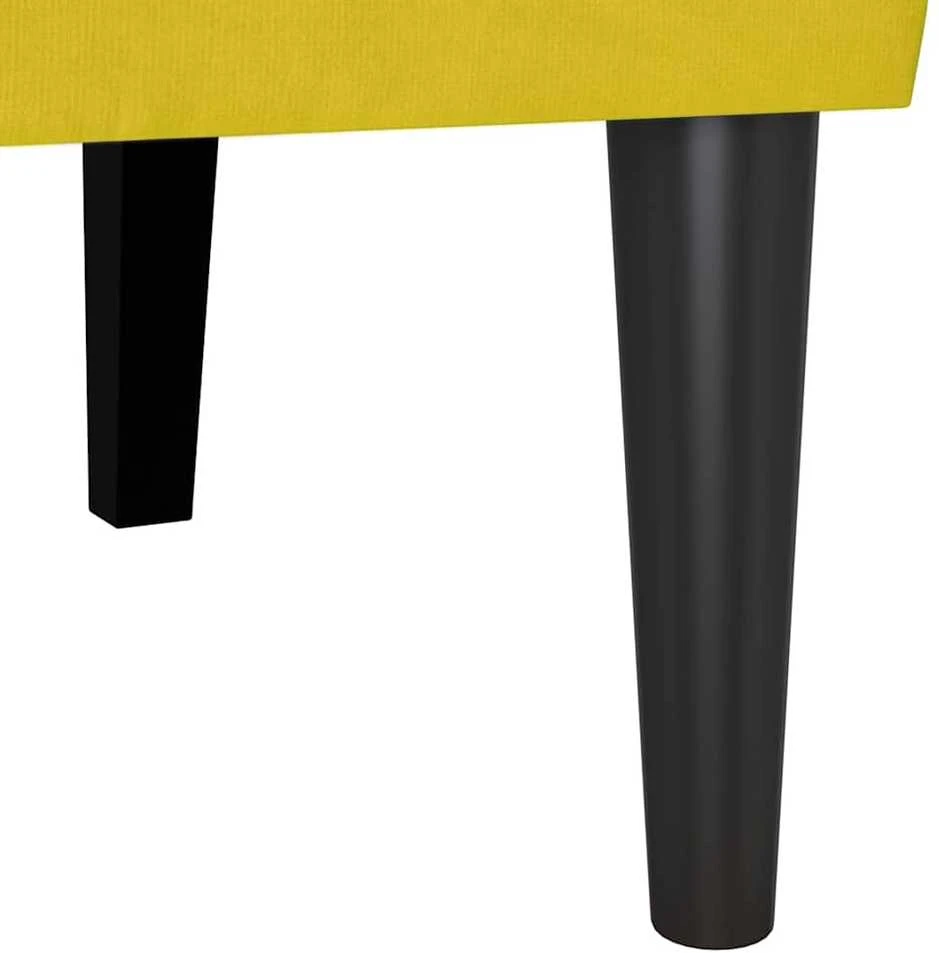 Česterfildo suolas Geltona 112 x 65,5 x 75 cm Aksomas