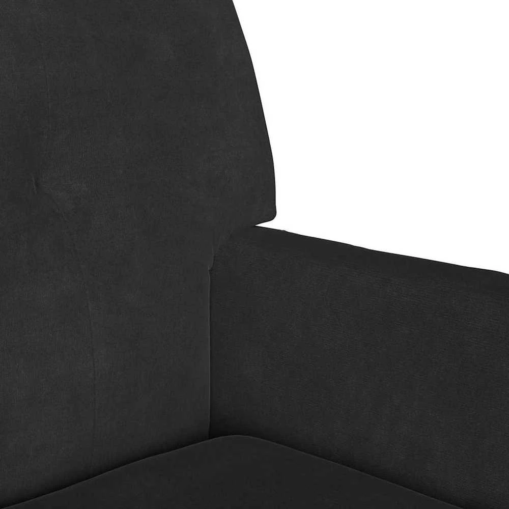Česterfildo suolas Juoda 112 x 65,5 x 75 cm Aksomas