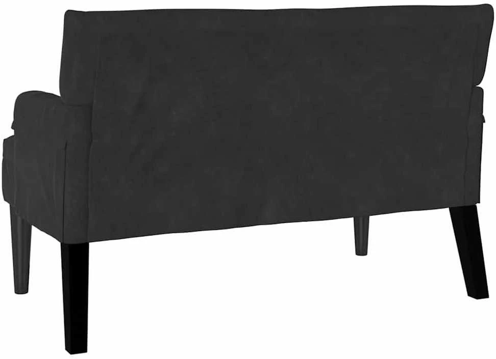 Česterfildo suolas Juoda 112 x 65,5 x 75 cm Aksomas