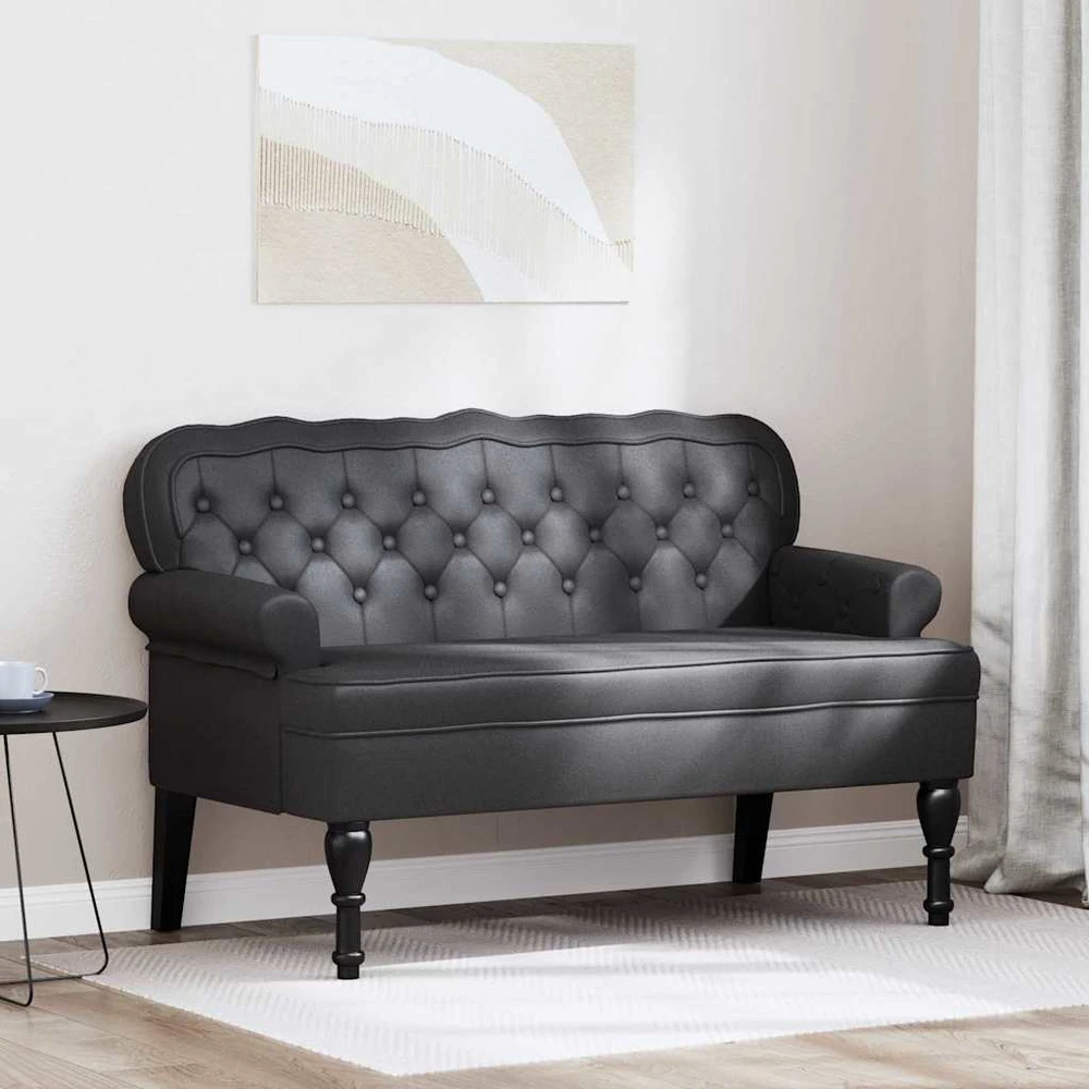 Česterfildo suolas Juoda 119,5 x 64,5 x 75 cm Dirbtinė oda