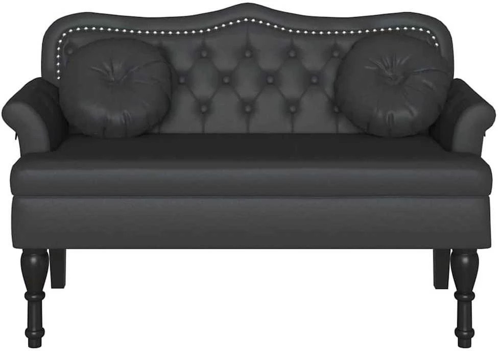 Česterfildo suolas Juoda 120,5 x 65 x 75 cm Dirbtinė oda